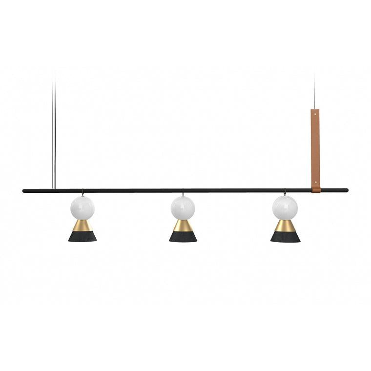 Bozu Sarkit 3l Mat Si̇Yah Gold Ø160x14 H26 Cm Led 18w 3000k