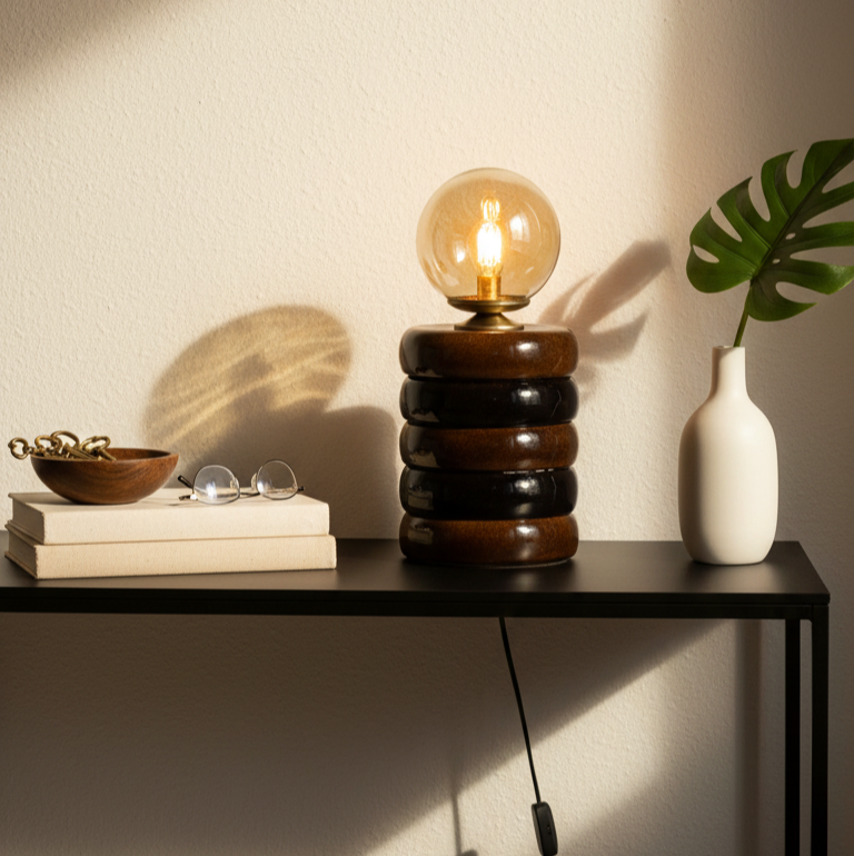 Brown & Black Masa Lambası - Lumos Series