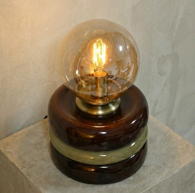 Brown & Olive Masa Lambası - Lumos Series