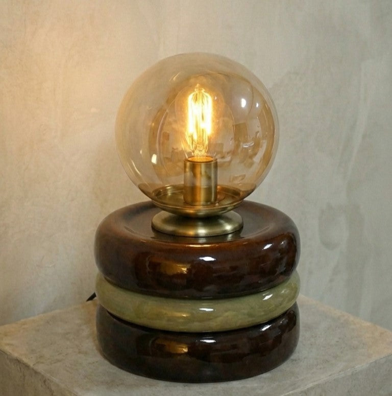 Brown & Olive Masa Lambası - Lumos Series