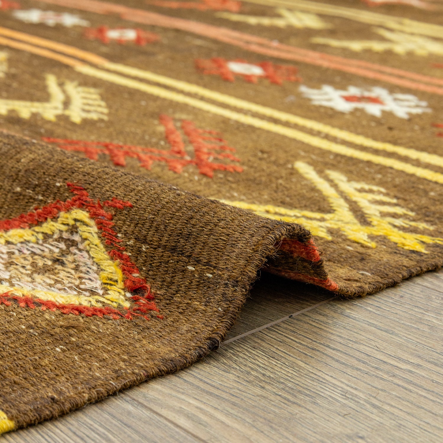 Brownish Çubuklu Üç Kanat Kilim 170x389 cm