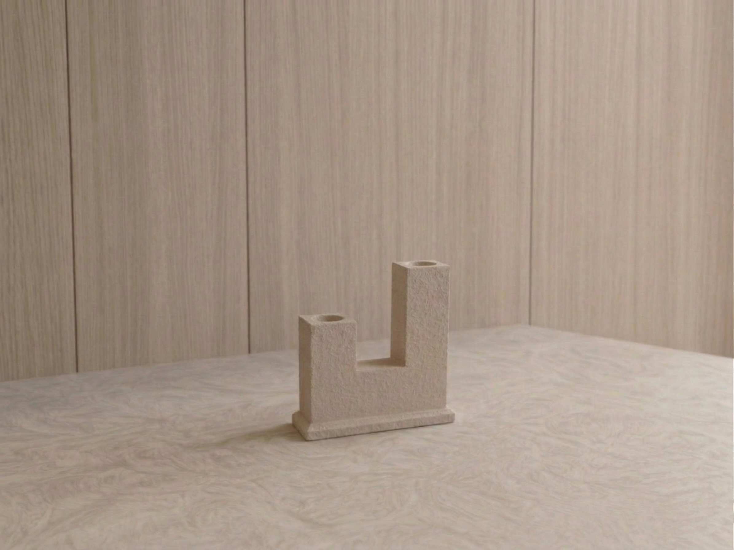 Brutalist" El Yapımı Beton Aksesuar Seti – 3 Parça (Antrasit/Bej)