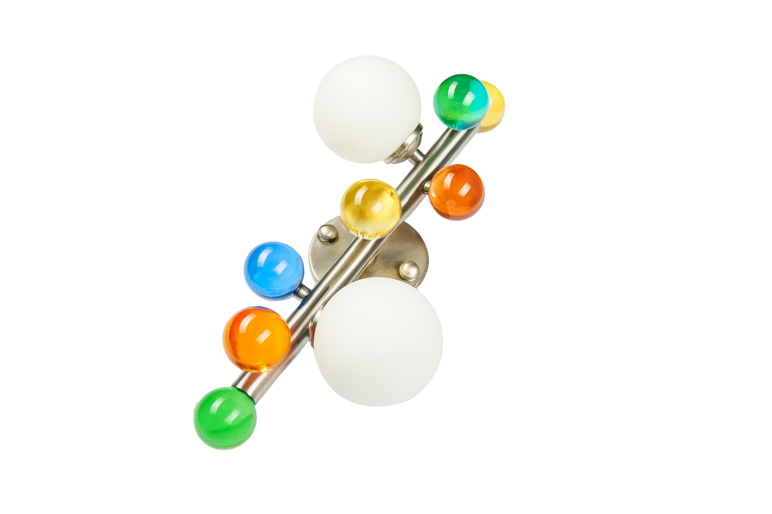 Bubble Lamp Soft Fırçalanmış Mat Krom Opak Aplik Aydınlatma