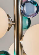 Bubble Lamp Soft Fırçalanmış Mat Krom Opak Metal Sarkıt Avize