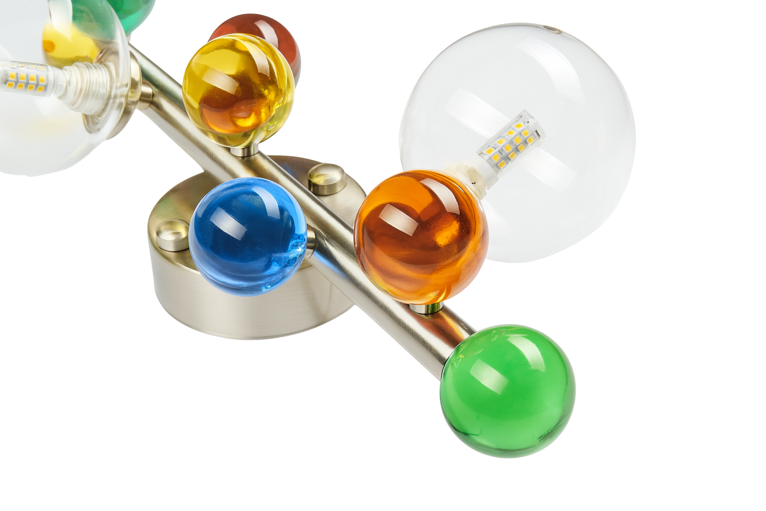 Bubble Lamp Soft Fırçalanmış Mat Krom Saydam Aplik Aydınlatma