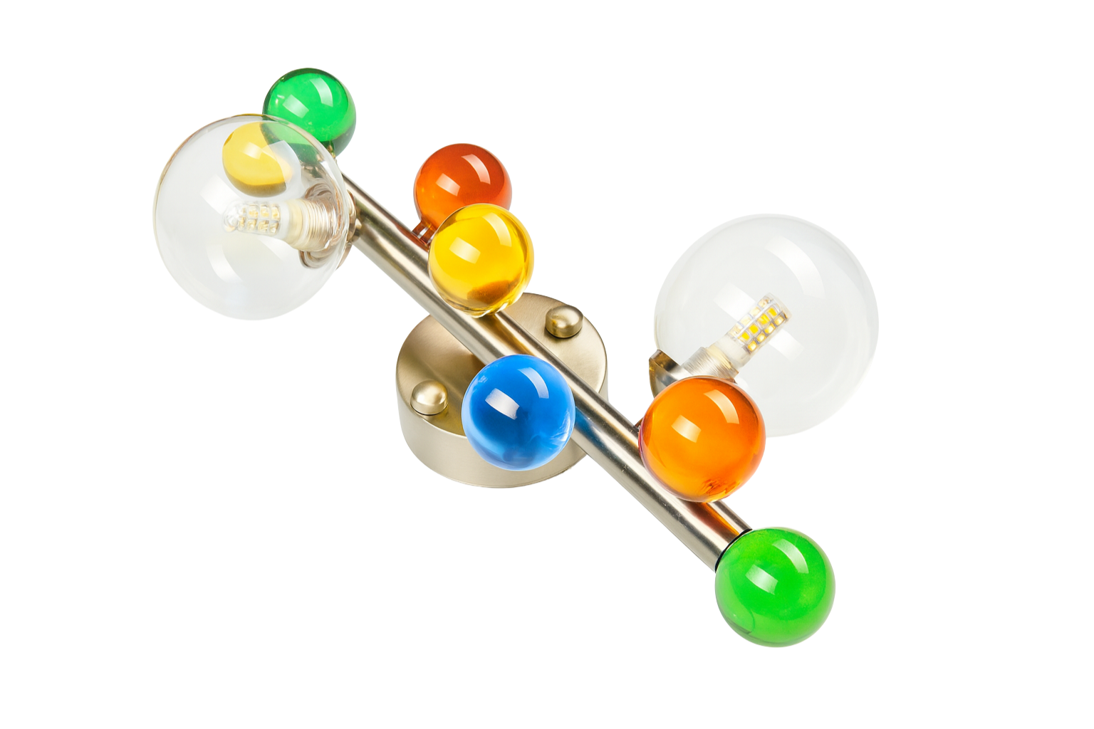 Bubble Lamp Soft Fırçalanmış Mat Krom Saydam Aplik Aydınlatma