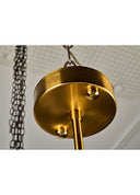Bubble Mat Gold Şeffaf Cam Detaylı Metal Sarkıt Avize