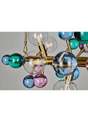 Bubble Metal Şeffaf Cam Detaylı Mat Gold Yatay Sarkıt Avize-Avize-Dim Studio-NowShopFun