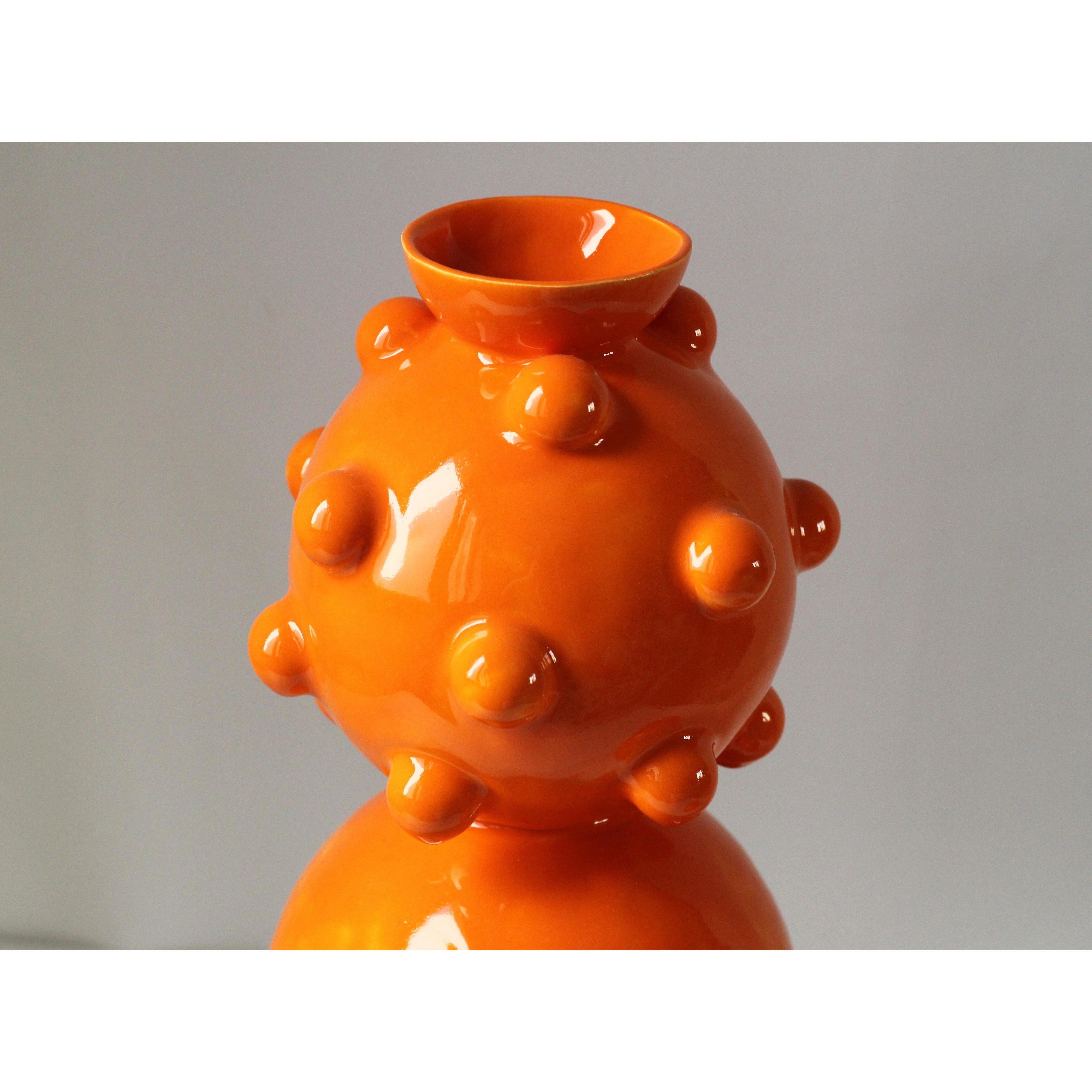 Bubble Seramik Vazo - Turuncu