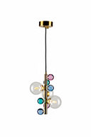 Bubble Soft Mat Gold Metal Cam Mini Sarkıt Avize