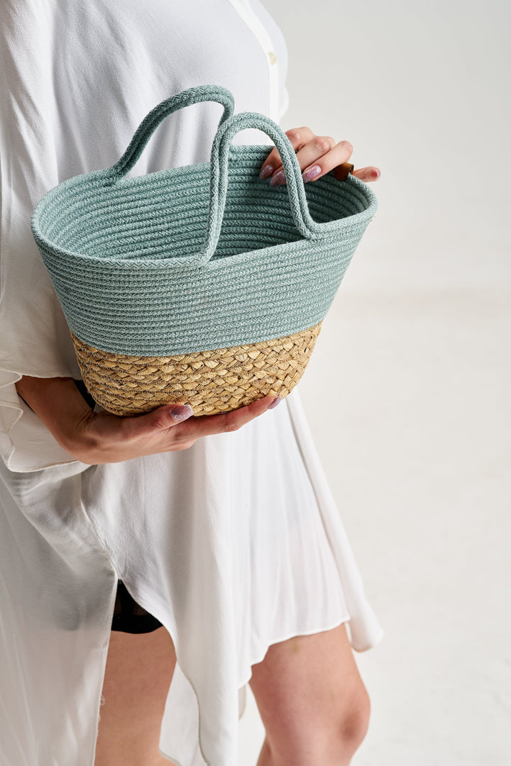 Bucket Bag-Omuz Çantası-Tara Design-Mavi-NowShopFun