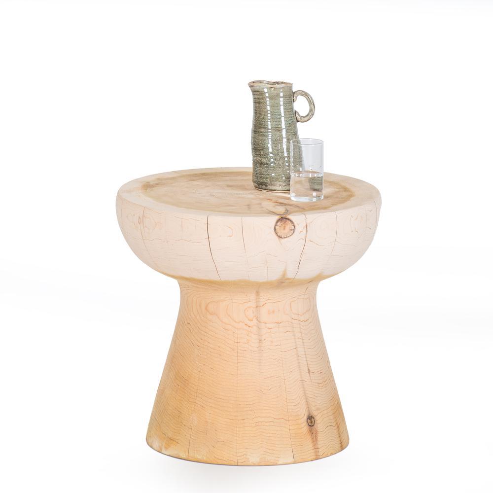 Buka Sehpa / Tabure Masif Sedir Blok Ağaç