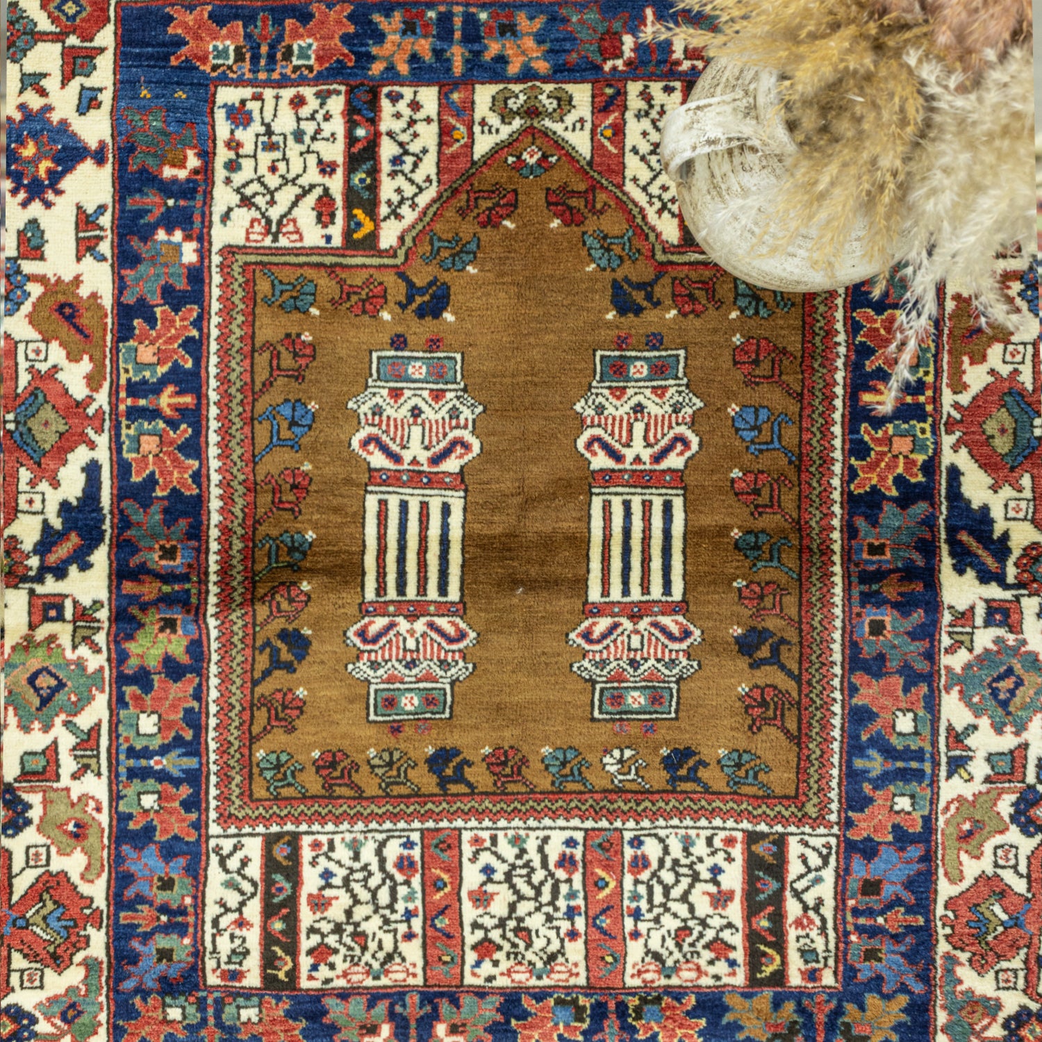 Bukan El Dokuma Dazkırı Halısı 128x147 Cm
