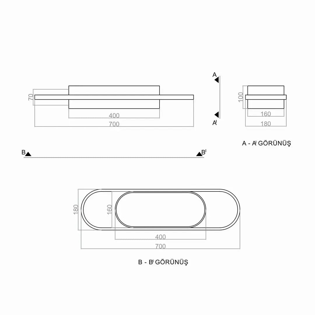 Burn Plafonyer 70 x 18 Cm