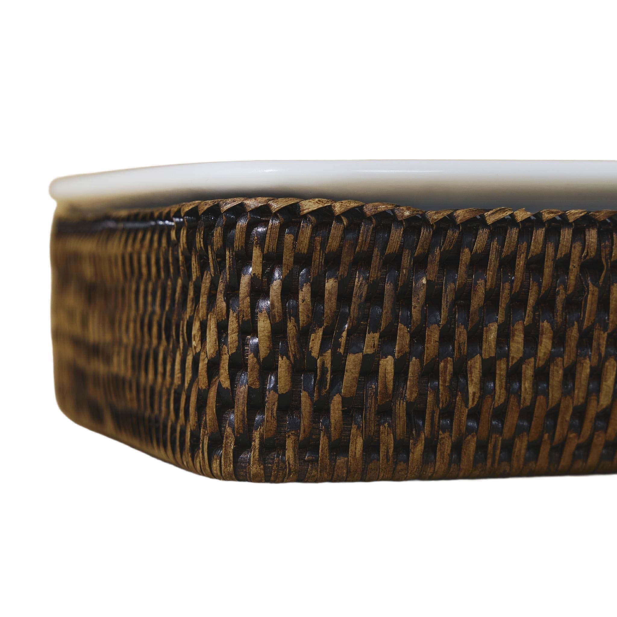 Büyük Dikdörtgen Rattan Fırın Kabı