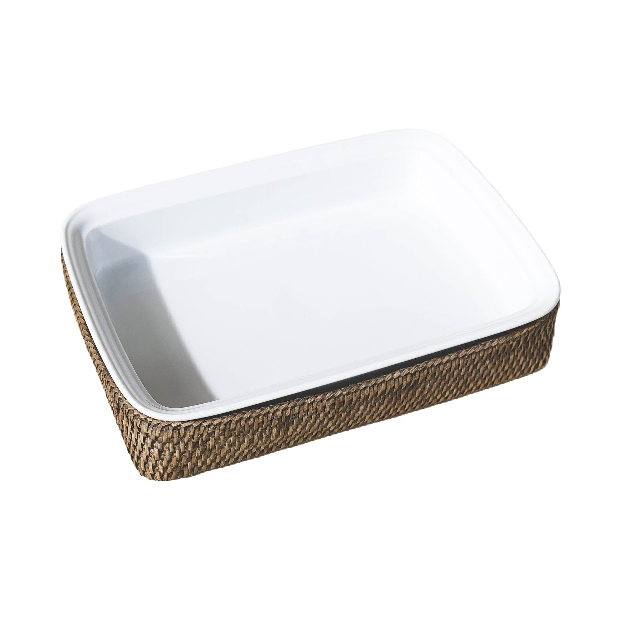 Büyük Dikdörtgen Rattan Fırın Kabı