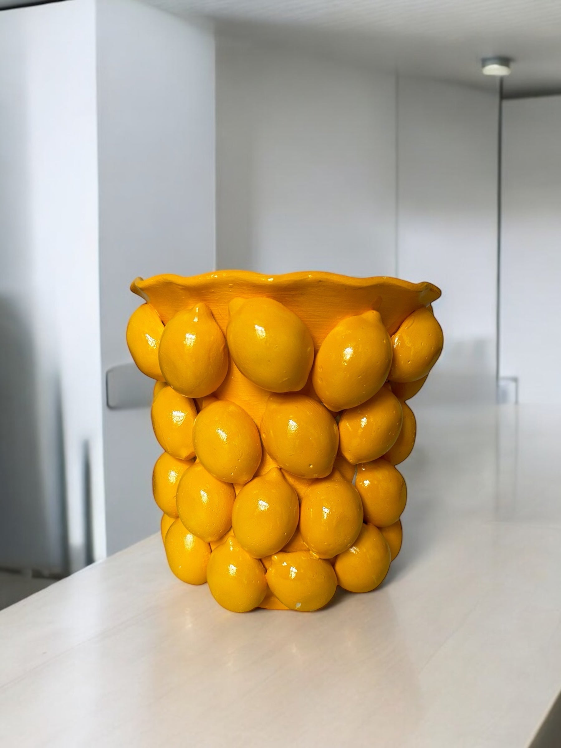 Büyük Limon Seramik Vazo