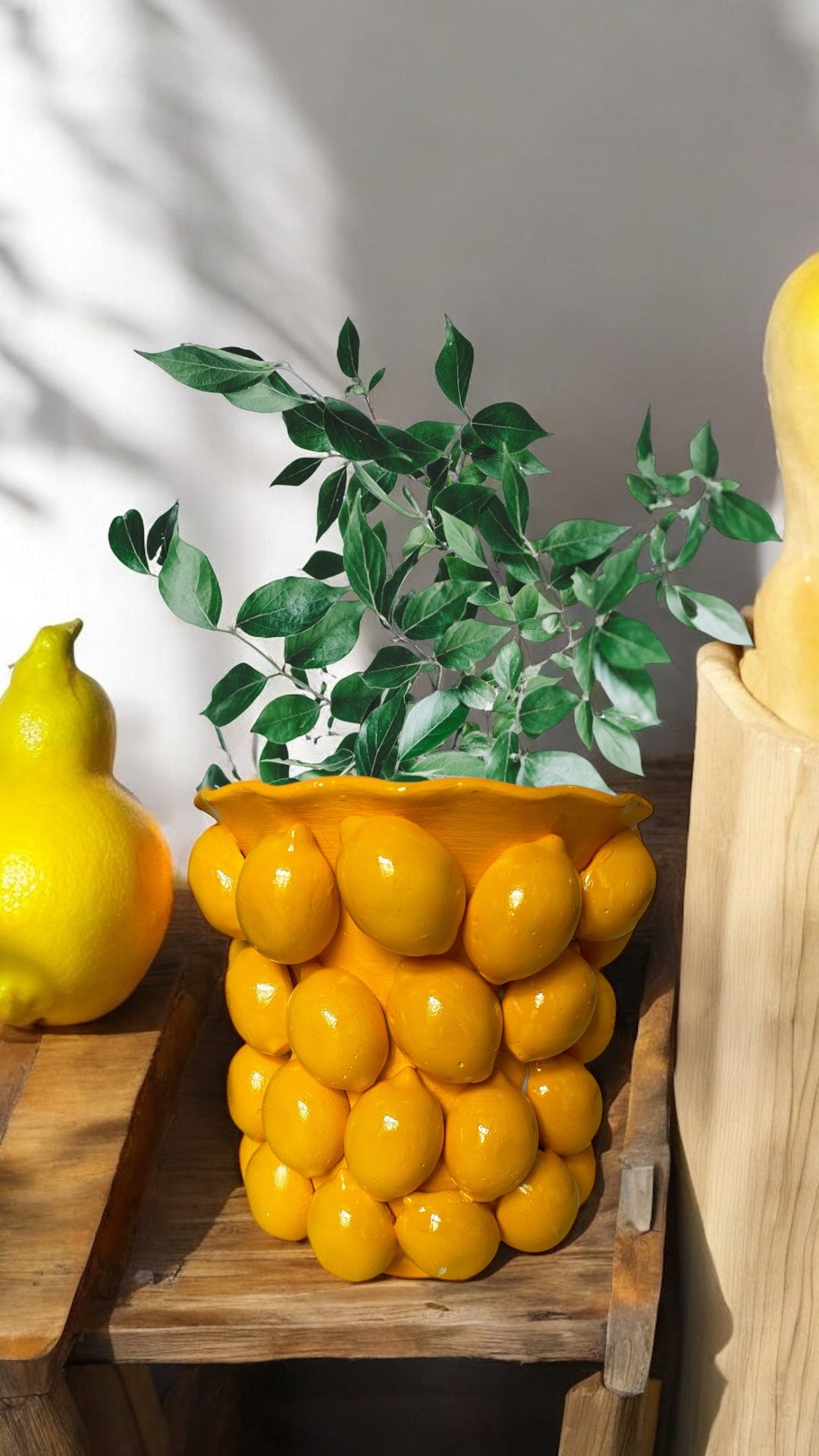 Büyük Limon Seramik Vazo