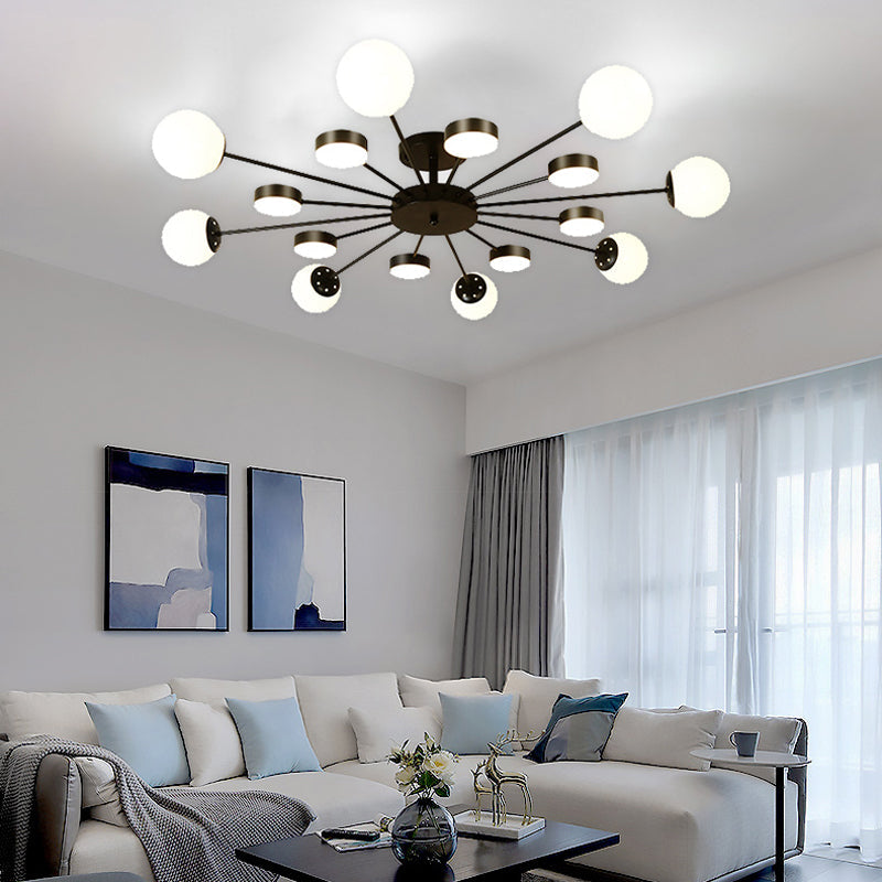 Buzlu Opal Camlı Led Plafonyer 7