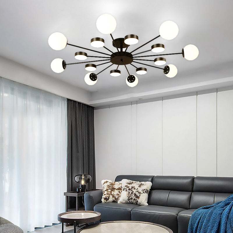 Buzlu Opal Camlı Led Plafonyer 7