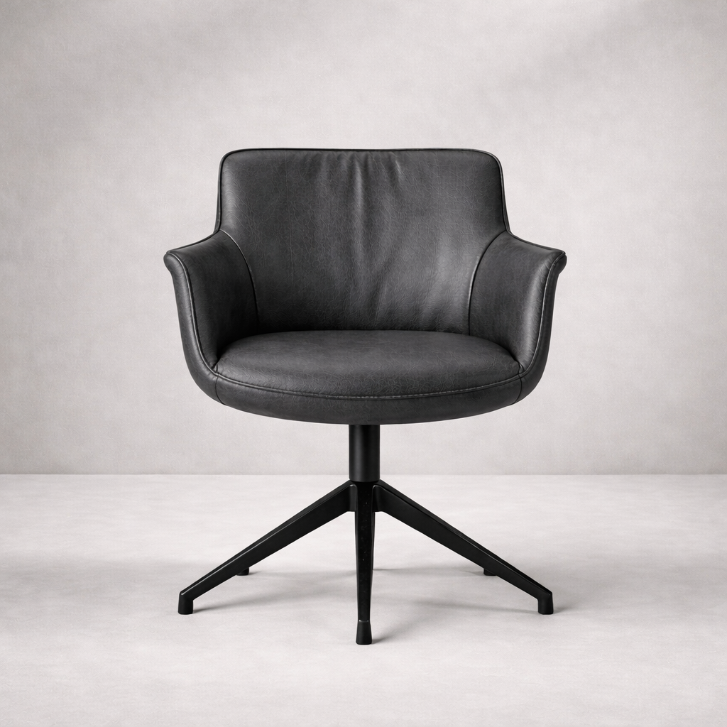 Arte Döner Sandalye | Modern Deri & Metal Ayaklı Tasarım