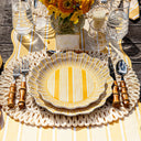 Cabana Stripe Melamin Tatlı Ve Salata Tabağı 4lü Set Güneş Sarısı-Juliska Sofra-Juliska-NowShopFun