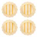 Cabana Stripe Melamin Tatlı Ve Salata Tabağı 4lü Set Güneş Sarısı-Juliska Sofra-Juliska-NowShopFun
