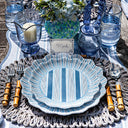 Cabana Stripe Melamin Tatlı Ve Salata Tabağı 4lü Set Okyanus Mavisi-Juliska Sofra-Juliska-NowShopFun