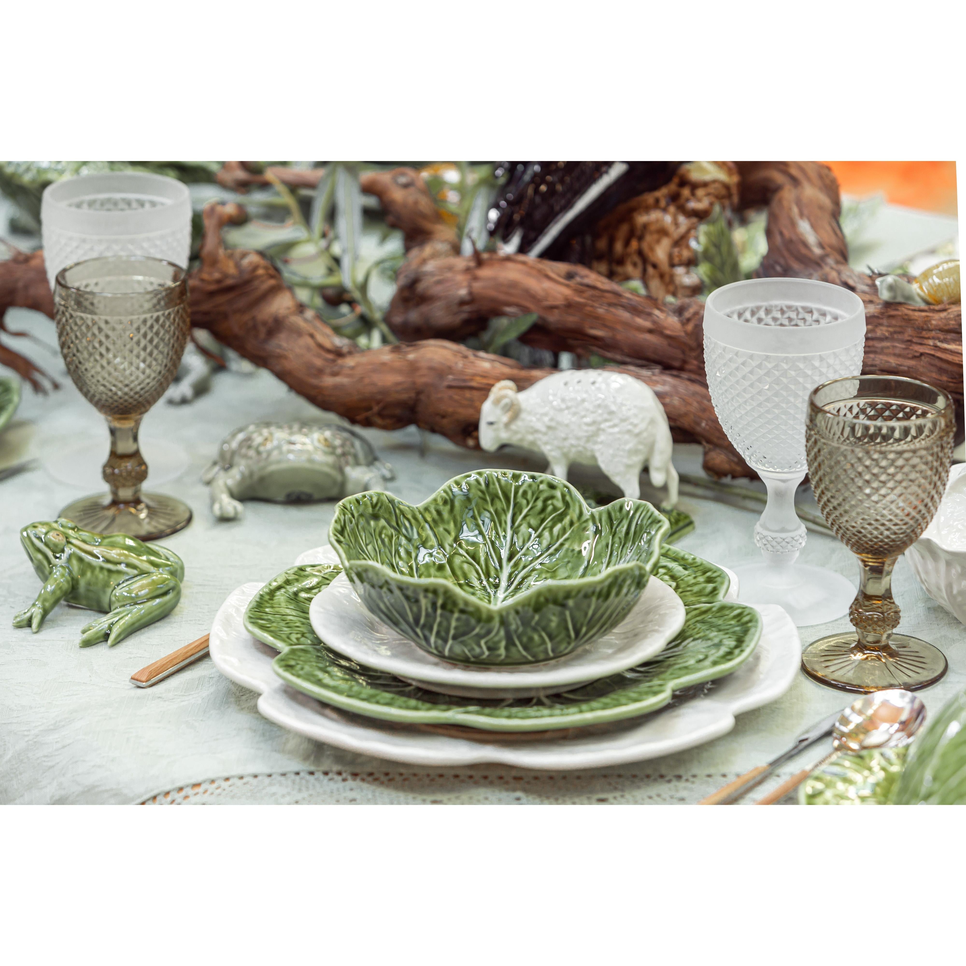 Cabbage Yeşil Seramik Büyük Servis Tabağı