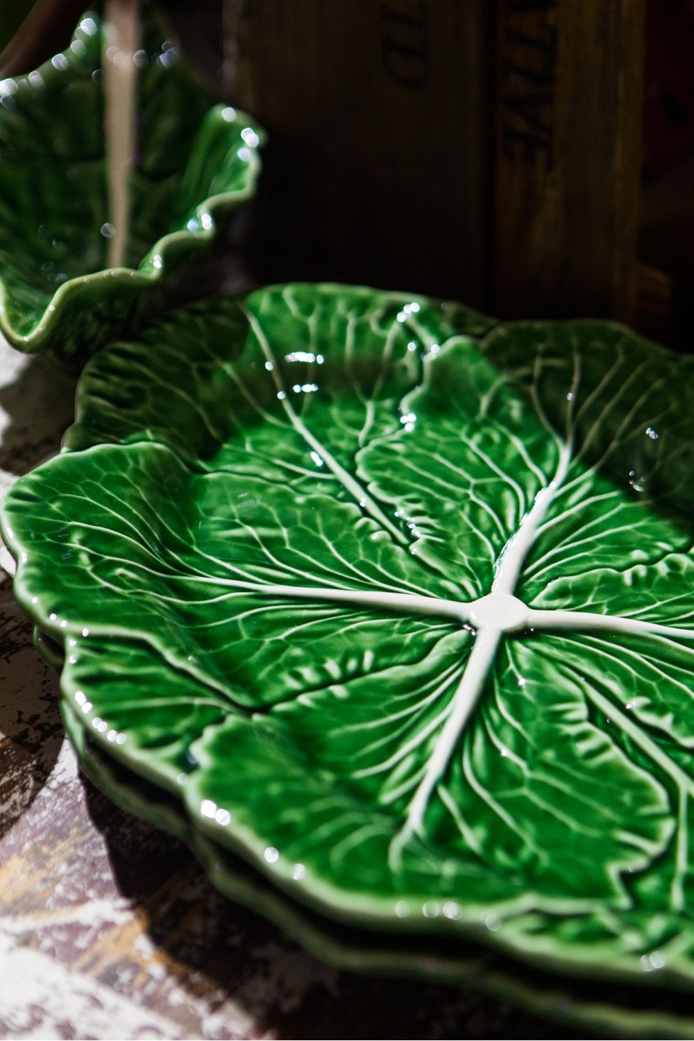 Cabbage Yeşil Seramik Servis Tabağı