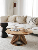 Cage Masif Meşe Orta Sehpa-Orta Sehpa-Kos Living-Naturel-85*85*40 cm-NowShopFun