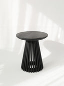 Cage Meşe Yan Sehpa - Black-Yan Sehpa-Kos Living-45*45*49 cm-NowShopFun
