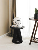 Cage Meşe Yan Sehpa - Black-Yan Sehpa-Kos Living-45*45*49 cm-NowShopFun