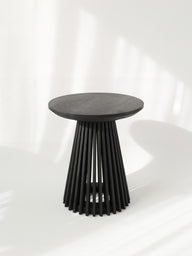 Cage Meşe Yan Sehpa - Black-Yan Sehpa-Kos Living-45*45*49 cm-NowShopFun