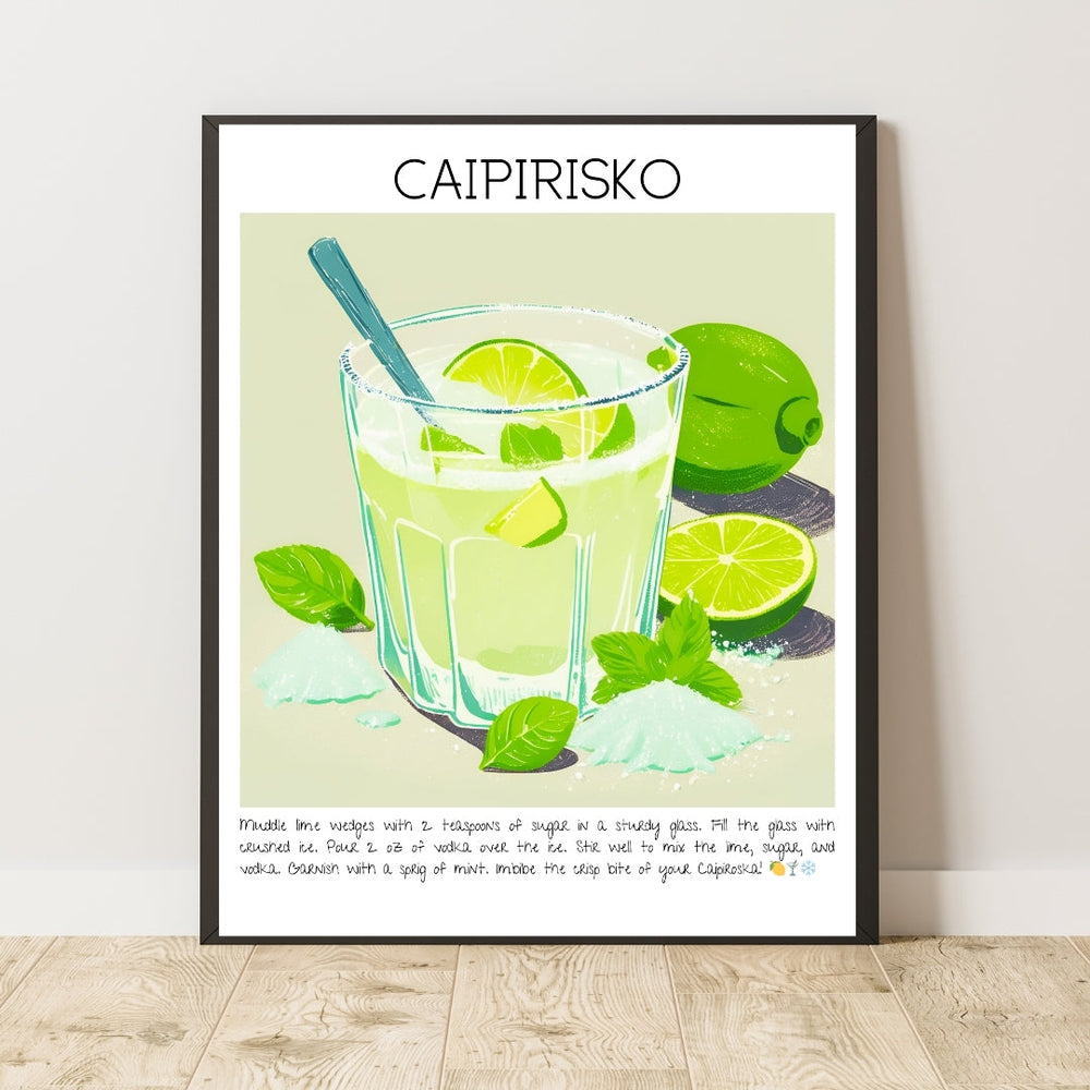 Caipirisko Cocktail Art Print Tasarım Poster-Tablo-Muff Atelier-21x30cm-NowShopFun