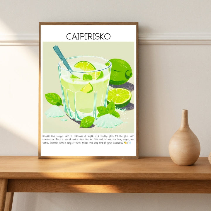 Caipirisko Cocktail Art Print Tasarım Poster-Tablo-Muff Atelier-21x30cm-NowShopFun