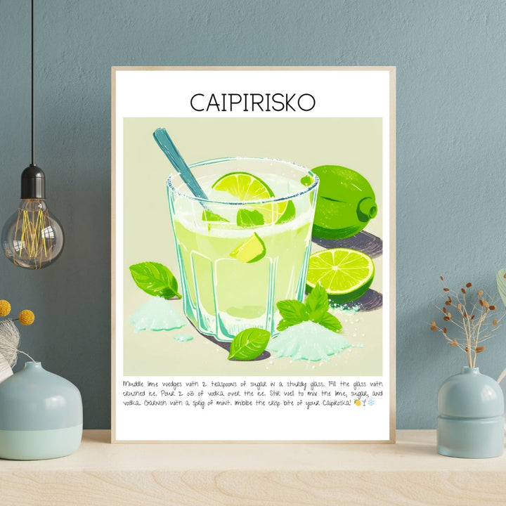 Caipirisko Cocktail Art Print Tasarım Poster-Tablo-Muff Atelier-21x30cm-NowShopFun