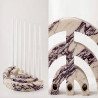 Calacatta Mermer Tasarım Mumluk-Mumluk-Marble World-NowShopFun