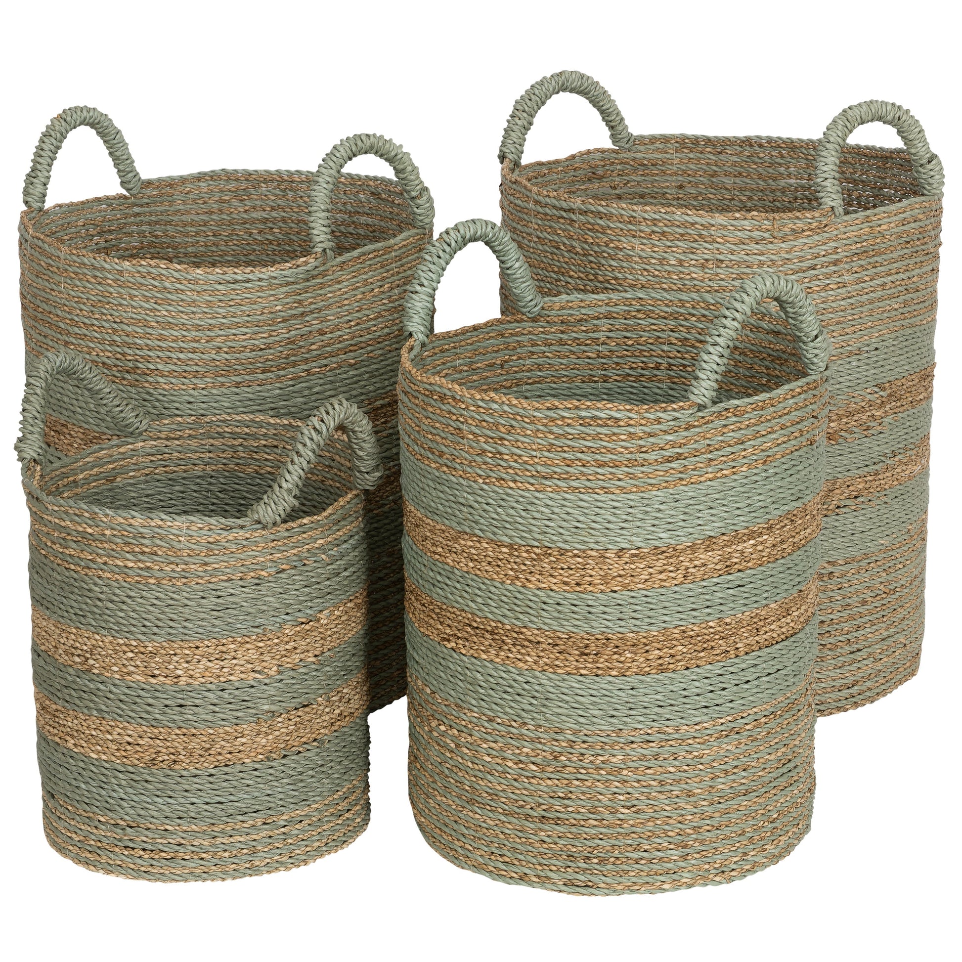 Çamaşır Sepeti 4 lü Aqua Naturel