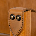 Camel Renk Deri Teak Safari Form Kolçaklı Sandalye-Artika Design-NowShopFun