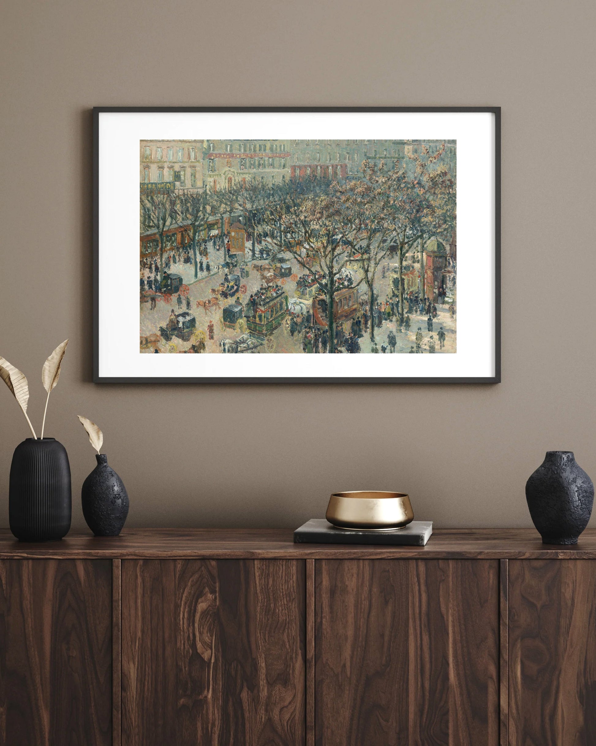 Camille Pissarro - Boulevard des Italiens - Sabah Güneşi Fine Art Baskı