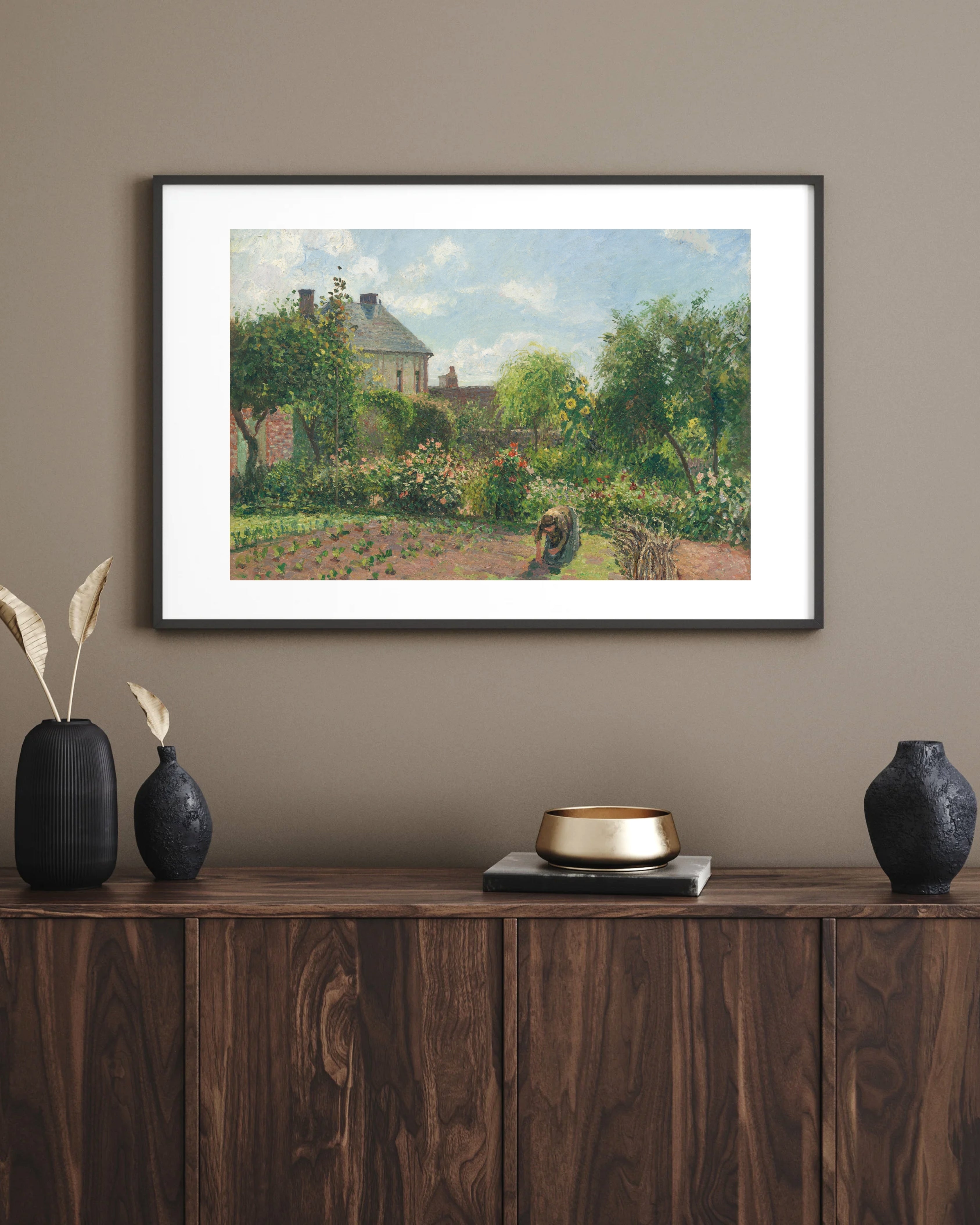 Camille Pissarro - Eragny’de Sanatçının Bahçesi Fine Art Baskı