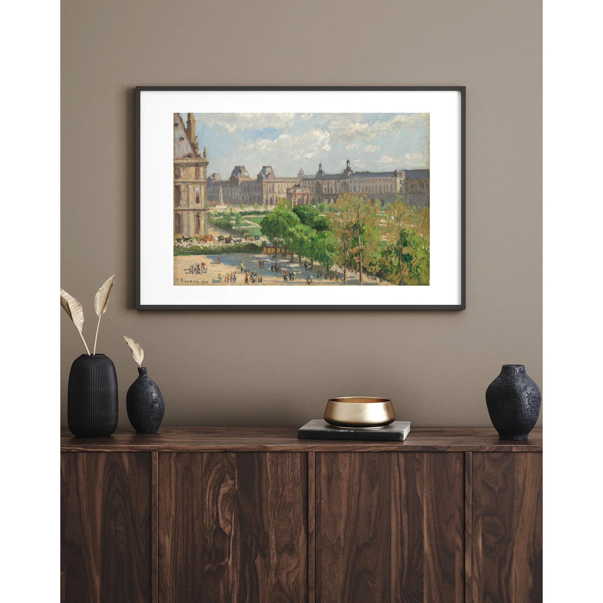 Camille Pissarro - Place du Carrousel - Paris Çerçeve