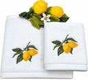 Capri Limon Nakışlı Banyo Havlu Seti