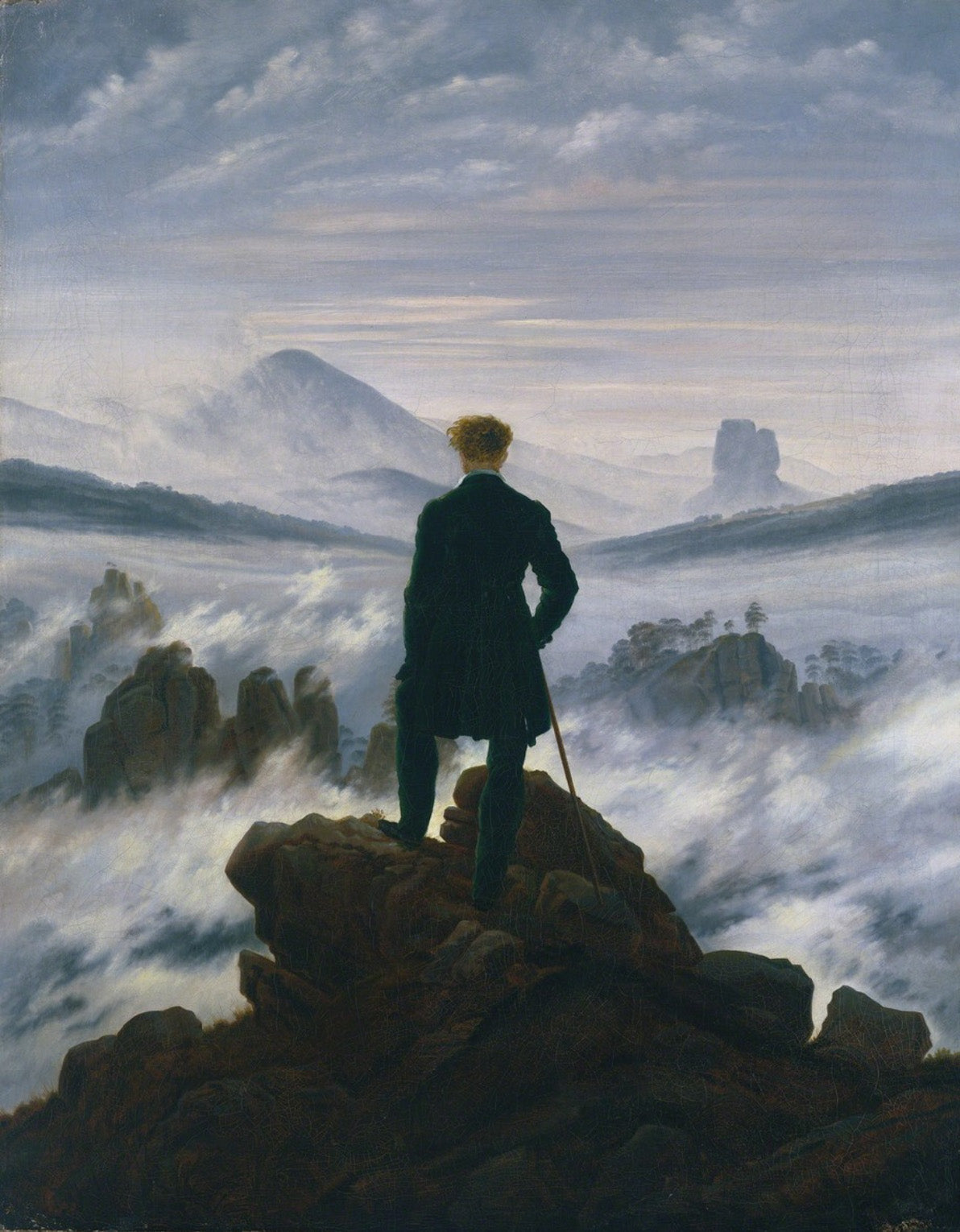 Caspar David Friedrich - Deniz Sisi Üzerinde Gezgin Fine Art Baskı