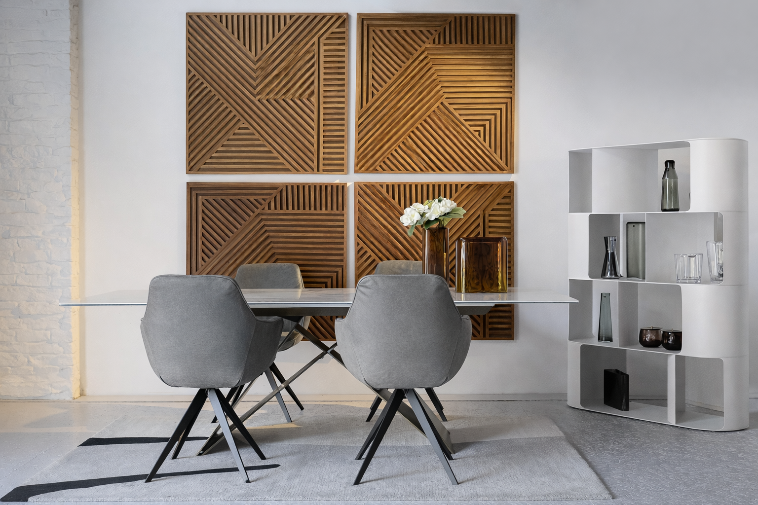 Round Shelf Sculptural Modern Metal Bookcase