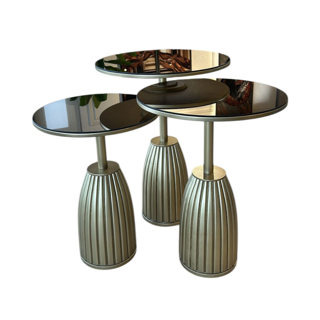 Cerchio 3'lü Yan Zigon Sehpa Set