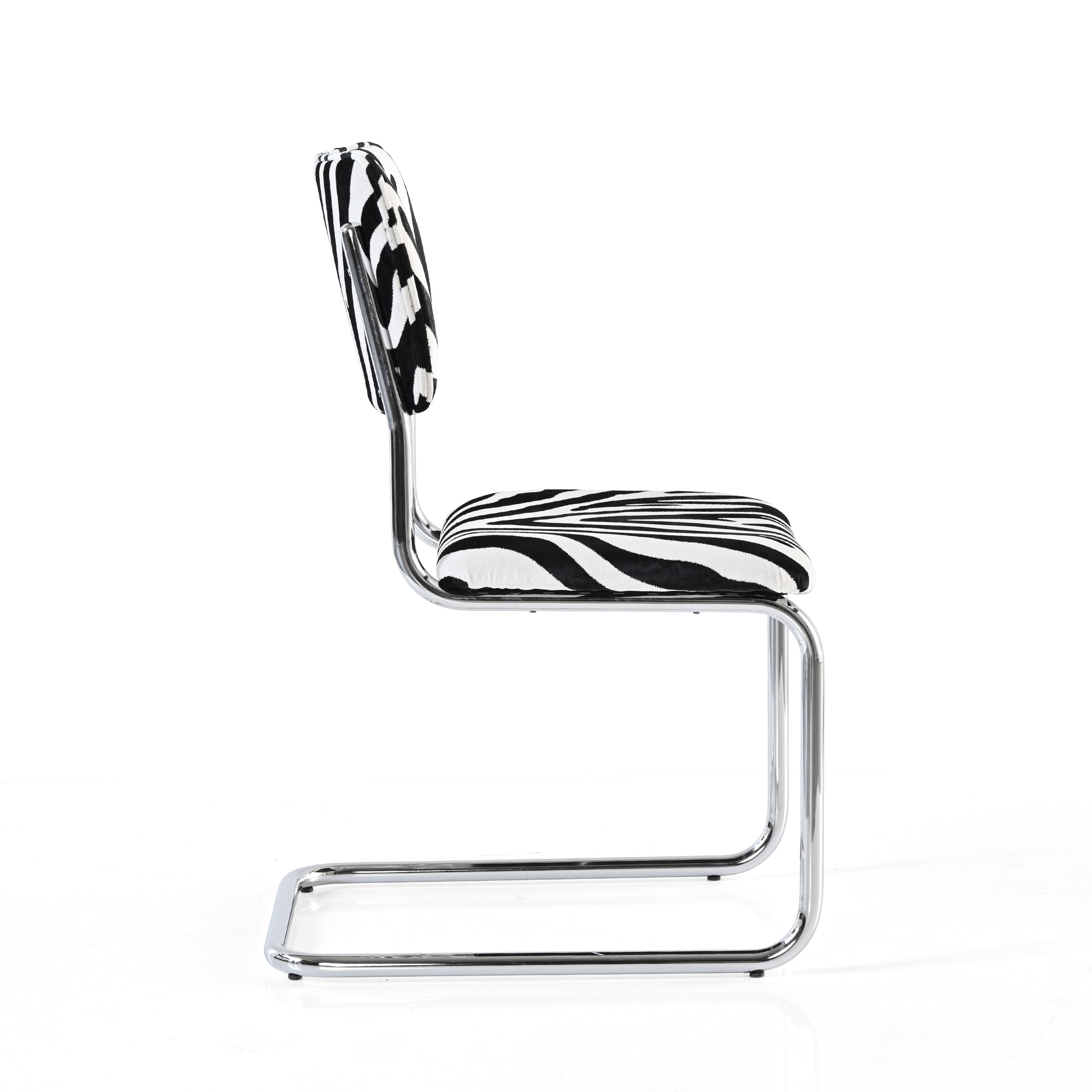 Cesca Dokuma Zebra Kumaş Sandalye
