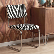 Cesca Dokuma Zebra Kumaş Sandalye