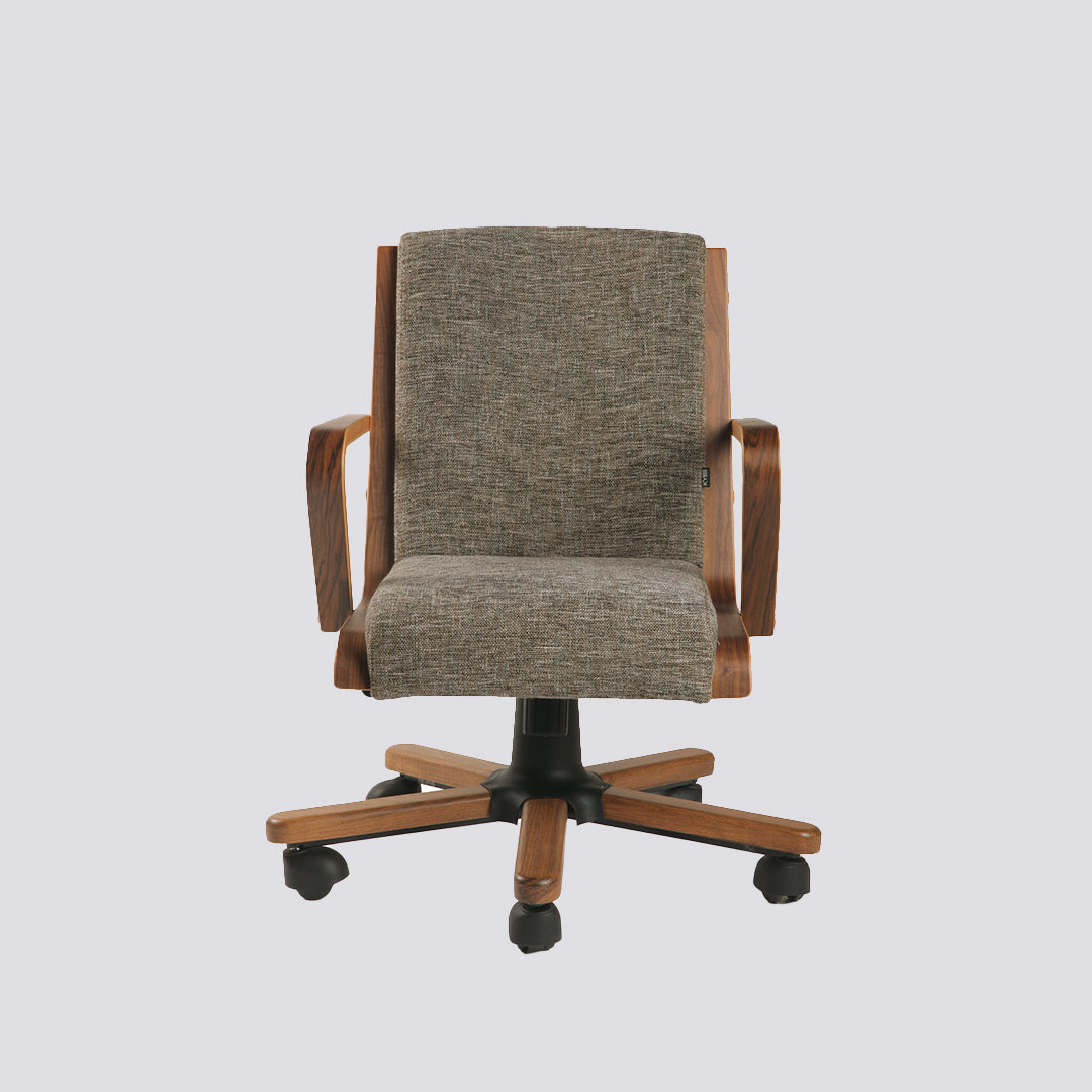 Ceviz Sofaline Gri Ofis Çalışma Sandalyesi